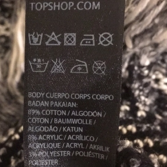 Topshop shirt dress tunic midi knit striped fringe - Picture 6 of 6